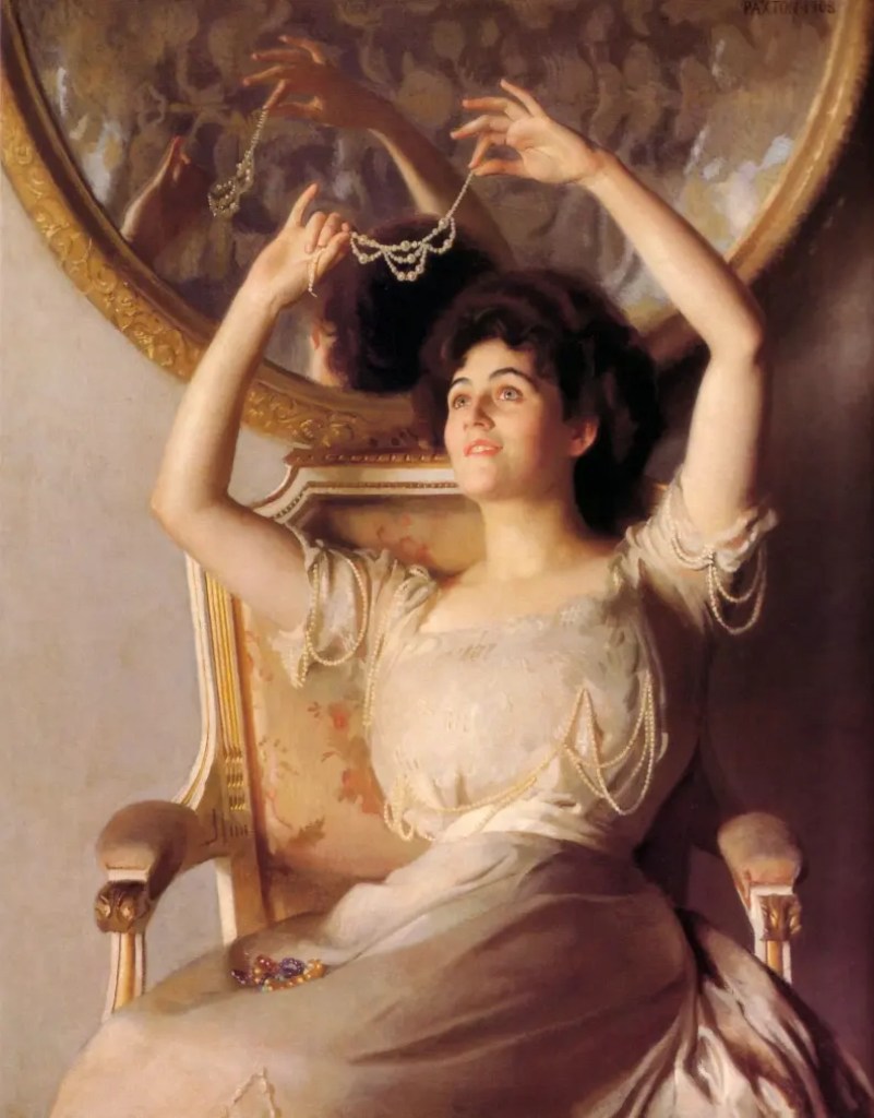 Histoire de l'art du bijou chronologie de la préhistoire à nos jours dates https://arthive.com/fr/artists/4646~William_Maggregor_Pakhton/works/210732~String_of_pearls